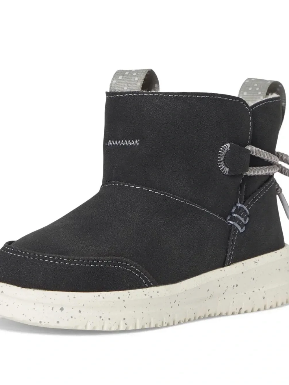 Hey Dude Camden Bow Boot Toddler Cozy Black Faux Fur Winter Boots Size C7 NIB